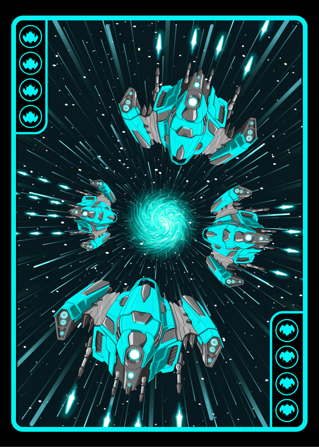 Blue Four fighter card