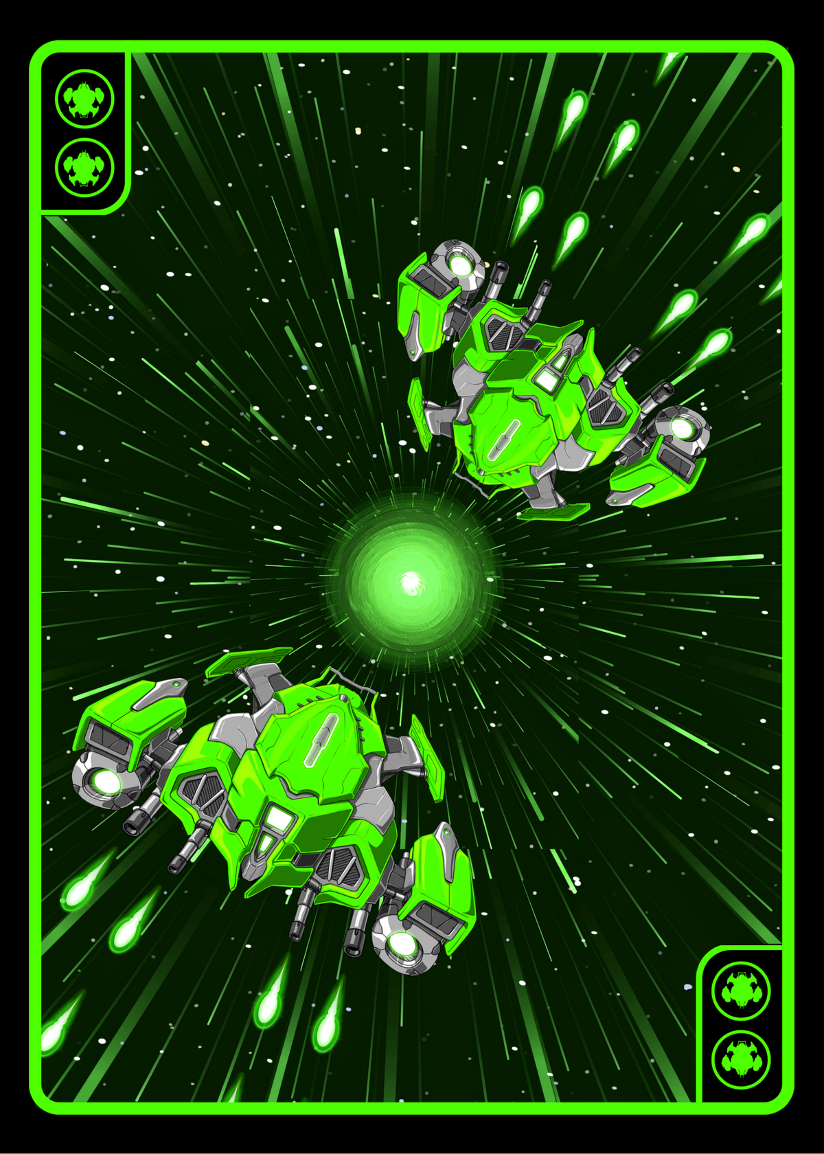 Green Two fighter card